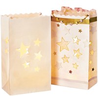 Sac lumineux étoile grand blanc décoration papier pour ambiance chaleureuse