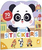 Janod stickers - Livre d'autocollants Ma journée avec panda et 70 stickers