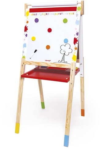 Janod tableau - ardoise réglable et tableau blanc Splash