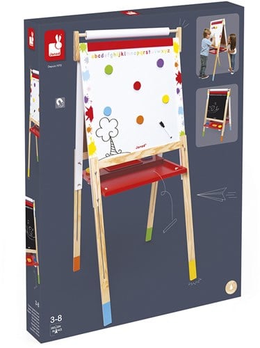 Janod tableau - ardoise réglable et tableau blanc Splash-2