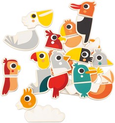 Janod - Jeu magnétique Mix and Match Birds (24)
