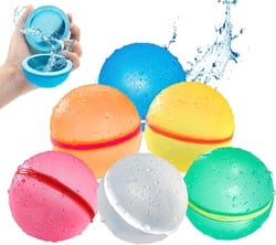 Kakuna 6 ballons d'eau réutilisables rechargeables auto-fermants avec fermeture magnétique - jouets aquatiques / jouets pour enfants - jouets de bain