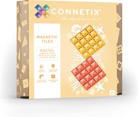 Connetix Magnetische tegels Base Lemon Peach 2 stuks
