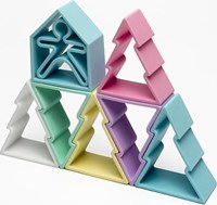 Dena ensemble de jeu en silicone pastel 18 pièces - créatif et sûr-2