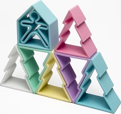 Dena ensemble de jeu en silicone pastel 18 pièces - créatif et sûr-2
