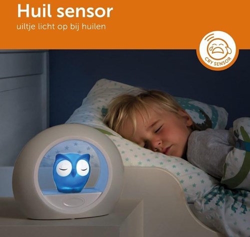 Zazu veilleuse Lou chouette bleue - Lampe LED enfant avec capteur sonore-2