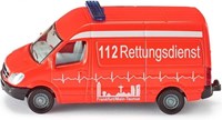 SIKU Ambulance voiture jouet rouge - véhicule de secours pour enfants