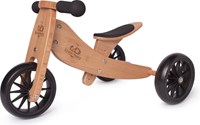 Kinderfeets Vélo d'équilibre en bois 2-en-1 et tricycle à partir de 1 an Tiny Tot - Bambou-2