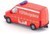 SIKU Ambulance voiture jouet rouge - véhicule de secours pour enfants-2