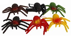 Araignée jouet caoutchouc marron foncé 14 cm - Animal Halloween
