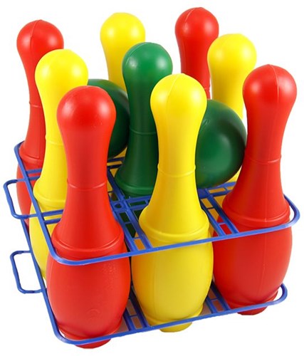 Jeu de quilles bowling jouet - 11 pièces avec 9 quilles et 2 boules