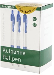 Stylo bille bleu plaisir d'écriture 50 pièces pour école et bureau