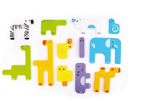 Eduplay puzzle sensoriel animaux set de 12 - jouet éducatif-3