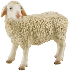Bullyland figurine mouton blanc - animal en caoutchouc sûr