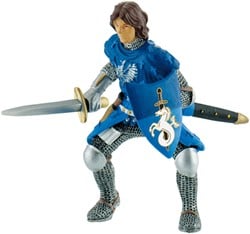 Bullyland figurine prince bleu avec épée - jouet chevalier Eduplay