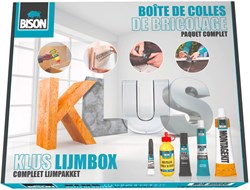 Bison boîte à colle kit bricolage - solution pratique pour coller et réparer