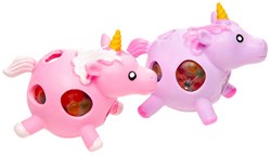 Balle anti-stress licorne squishy rose - jouet licorne anti-stress