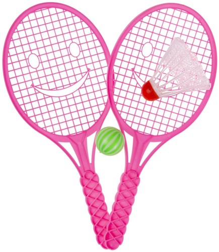 Duckiez set de tennis pour enfants avec balle et volant - jouet d'extérieur coloré-2