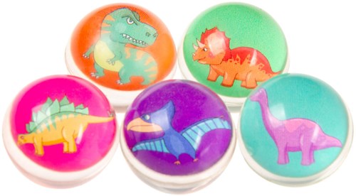 Balle rebondissante dinosaure jouet coloré - balles rebondissantes dino 3 cm