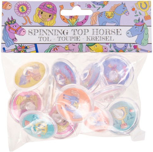 Toupie cheval jouet toupie colorée plastique cadeau fête cheval