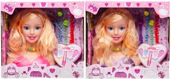 Poupée coiffure tête à maquiller cheveux blonds avec accessoires et set de maquillage