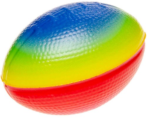 Duckiez ballon de rugby arc-en-ciel jouet coloré plastique 10 cm