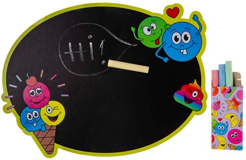 Duckiez ardoise visage souriant avec craie - tableau joyeux pour enfants-3