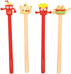 Duckiez stylo bille fastfood jouet de papeterie multicolore
