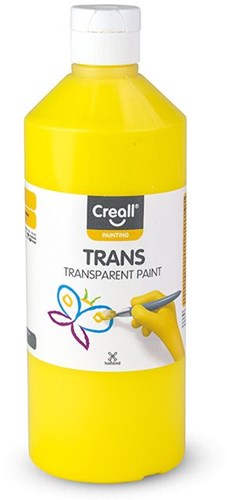Creall peinture jaune transparente - 500ml peinture pour fenêtre enfants