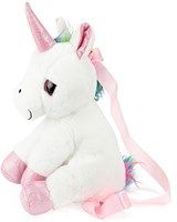 Sac à dos licorne peluche bleu - sac à dos enfant doux licorne-3