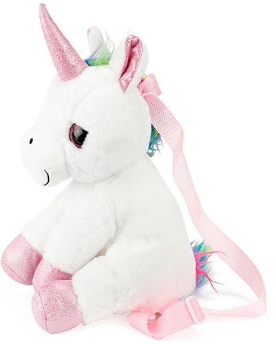 Sac à dos licorne peluche bleu - sac à dos enfant doux licorne-3