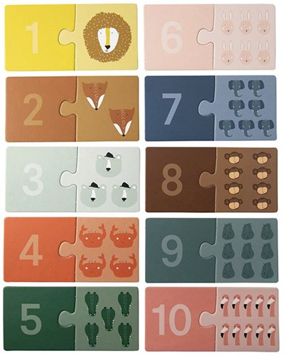 Trixie puzzle apprendre à compter animaux - puzzle éducatif en carton-3