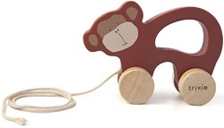 Trixie jouet à tirer en bois - singe - bois FSC - jouet bébé - Mr. Monkey
