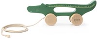 Trixie jouet à tirer en bois crocodile - jouet bébé FSC - vert