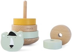 Trixie tour d'empilage en bois - jouet éducatif Mr. Polar Bear vert FSC