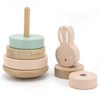 Trixie tour à empiler en bois Mrs. Rabbit - jouet éducatif FSC rose-3