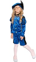 Pietenpak bleu-noir costume enfant Sinterklaas polyester
