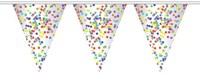Haza guirlande fanions confettis plastique 6 mètres décoration fête