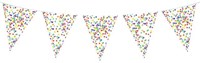 Haza guirlande fanions confettis plastique 6 mètres décoration fête-2