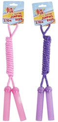 Corde à sauter jouet pailletée Sun Fun 2,10 mètres multicolore