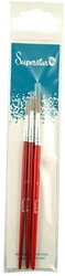 Set de pinceaux synthétiques maquillage pinceau rouge 3 pièces pour enfants