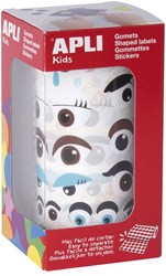 APLI Kids set de stickers yeux multicolores métalliques loisirs créatifs
