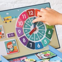 APLI Kids jeu magnétique apprendre l'heure jouet éducatif horloge-2
