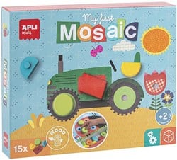 APLI Kids APLI - Ma première Mosaïque en bois (5 cartes, 15 formes en bois