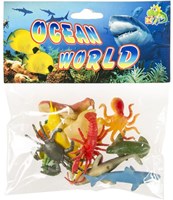 Animaux marins jouets mini figurines set 12 pièces plastique-3