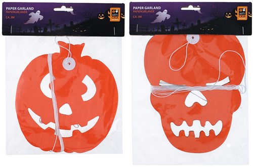 Guirlande Halloween citrouille ou crâne décoration pour fête-2