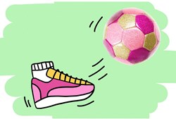 Balle de football métallique rose 15cm ballon pailleté pour enfants et jeu