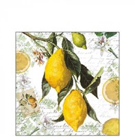 Ambiente serviettes motif citron 25x25cm papier FSC été