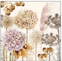 Ambiente serviettes papier 25x25 cm dried flowers beige automne