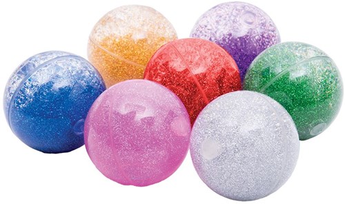TickiT balles sensorielles à paillettes jouet - set arc-en-ciel de 7 balles-2